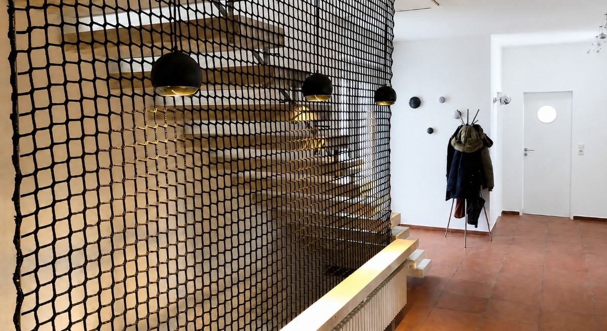 Stair-Rail Safety Nets