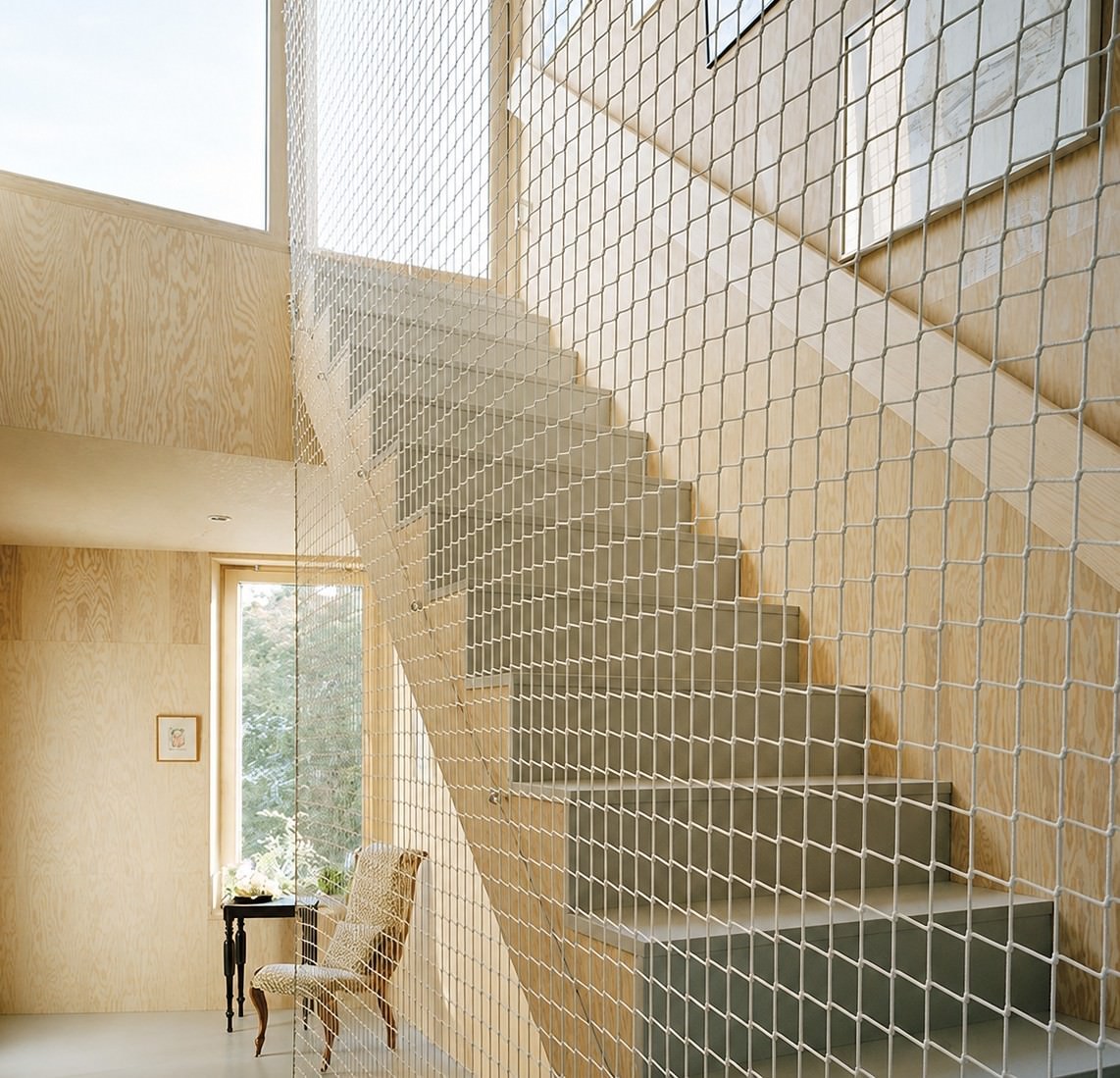 Stair-Rail Safety Nets
