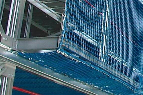 Rack Safety Nets Mounting with Steel Cable Frame